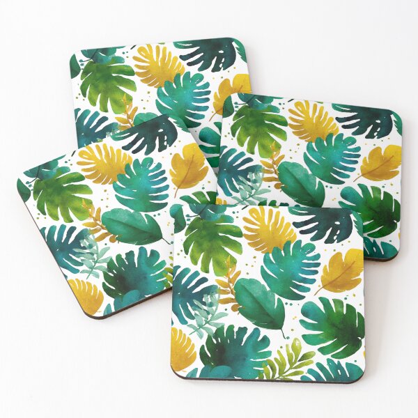 Item preview, Vibrant Tropical Watercolor Leaves, Bold Green Botanical Illustration designed and sold by daila70.
