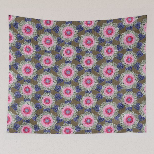 Item preview, Spring Flower Alternating Radials on Brown designed and sold by Digitalmyth's Designs.