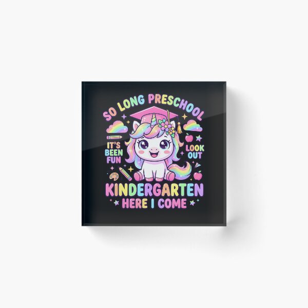 Item preview, So Long Preschool Look Out Kindergarten Here I Come Unicorn designed and sold by Jackstudioo.