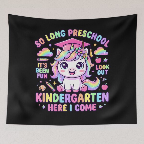 Item preview, So Long Preschool Look Out Kindergarten Here I Come Unicorn designed and sold by Jackstudioo.