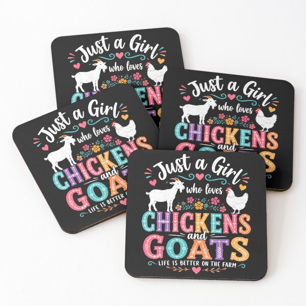 Item preview, Just A Girl Who Loves Chickens And Goats Farm Animal Floral designed and sold by Jackstudioo.