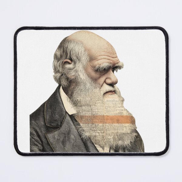 Item preview, Charles Darwin – Evolution Collage Portrait Art Print | Science Natural Selection Biology Poster designed and sold by OzzFrequency.