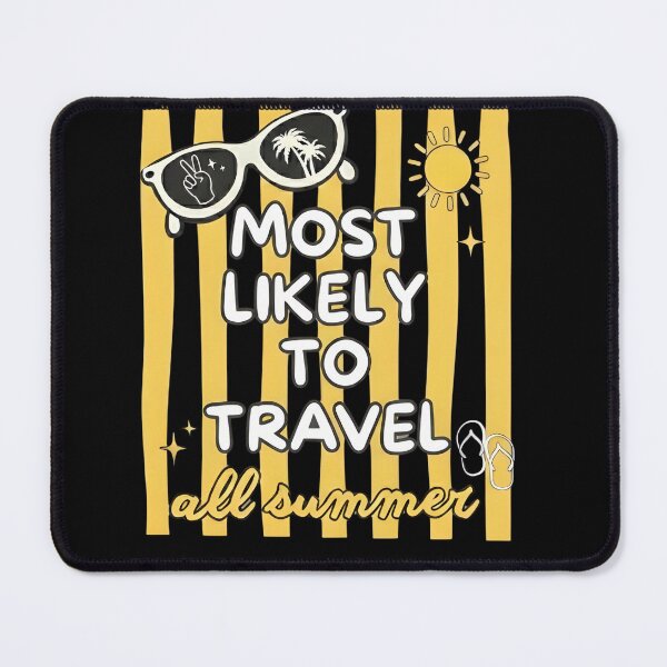 Item preview, Most Likely To Travel All Summer Vacation Preppy Aesthetic designed and sold by VGAfanatic.