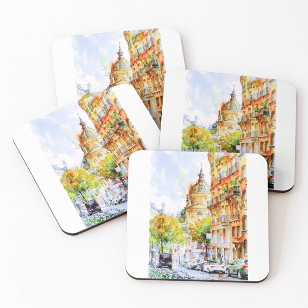 Item preview, Chapelle Sainte-Ursule de la Sorbonne Paris Watercolor designed and sold by caracatita75.