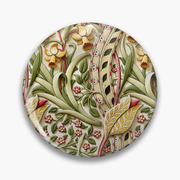 Item preview, William Morris Daffodils Floral Wallpaper designed and sold by Vicky Brago-Mitchell®.