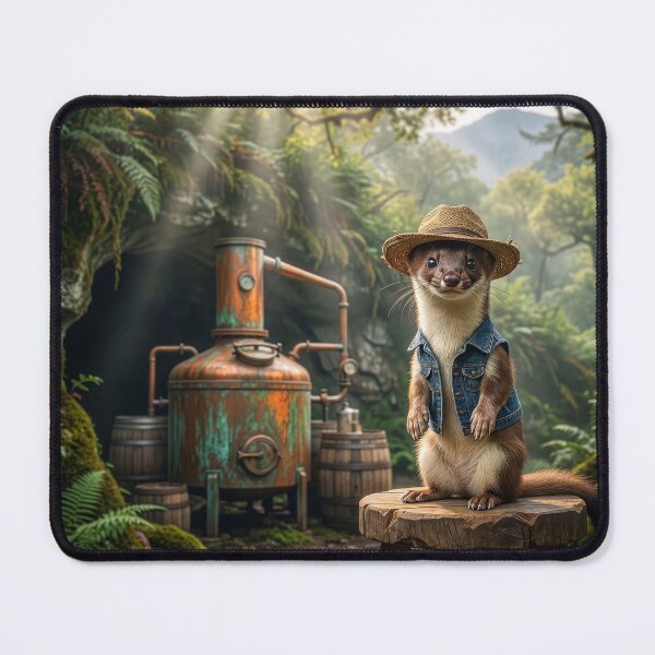 Item preview, Stoat Runs Moonshine designed and sold by Tridentulus.