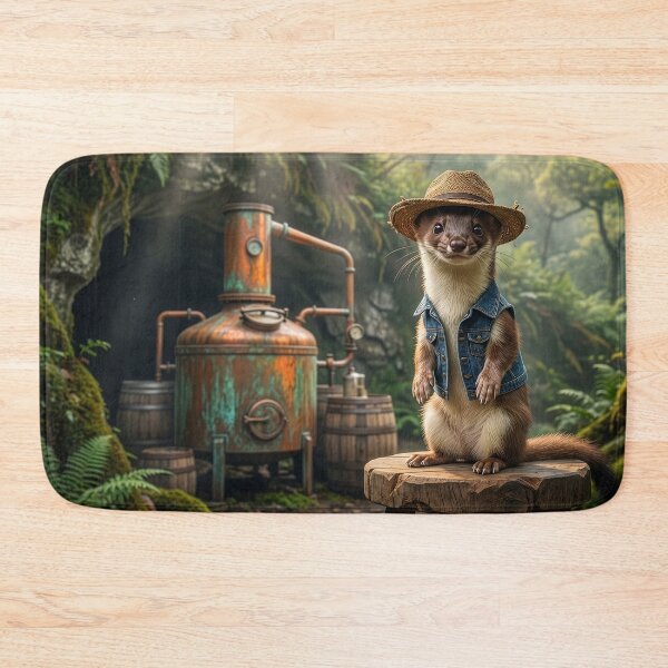 Item preview, Stoat Runs Moonshine designed and sold by Tridentulus.