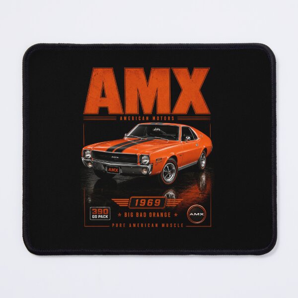 Item preview, 1969 AMC AMX Big Bad Orange Classic Muscle Car Vintage Art designed and sold by TheArtOfCar.