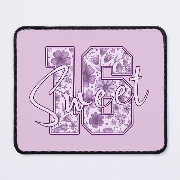 Item preview, Sweet 16 Purple Lavender Floral Birthday Gift for Girls | Elegant Hand-Drawn Flowers designed and sold by PryntedLabs.