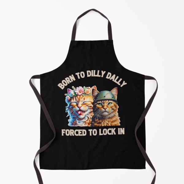 Item preview, Born to Dilly Dally Forced to Lock In Funny Cat Shirt designed and sold by Zbixu.