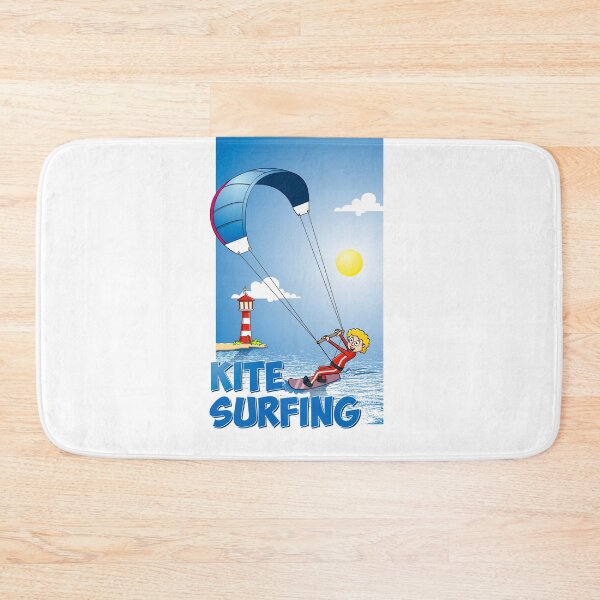 Item preview, Funny kitesurfing cartoon style illustration  designed and sold by Stef Ringoot, cartoons and illustrations.