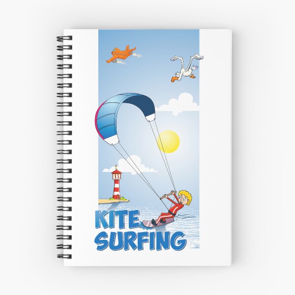 Item preview, Funny kitesurfing cartoon style illustration  designed and sold by Stef Ringoot, cartoons and illustrations.