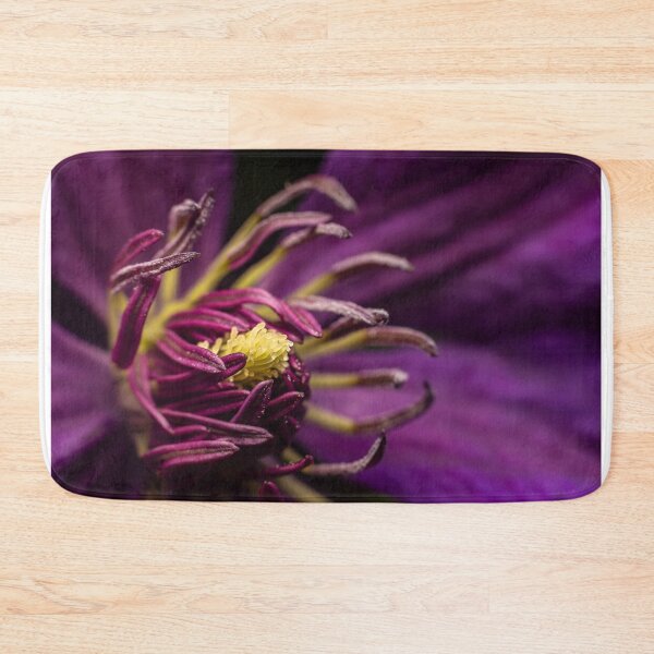 Item preview, Heart of Purple — Clematis Macro in Gold and Violet designed and sold by Rabee Khalil Photography.