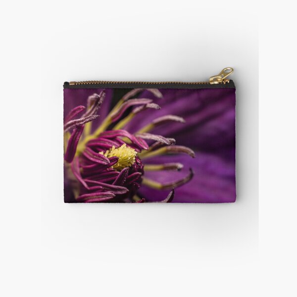 Item preview, Heart of Purple — Clematis Macro in Gold and Violet designed and sold by Rabee Khalil Photography.