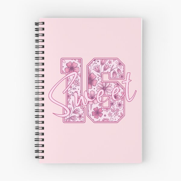 Item preview, Sweet 16 Pink Floral Birthday Gift for Girls | Elegant Hand-Drawn Flowers designed and sold by PryntedLabs.