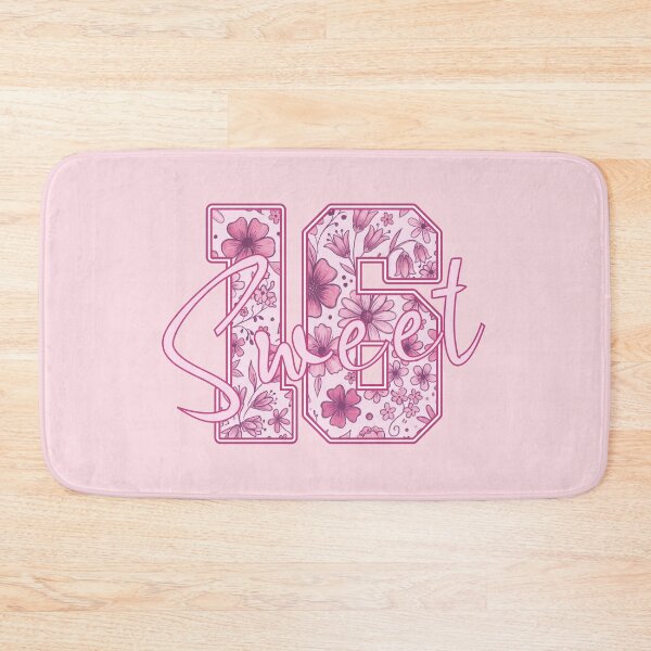 Item preview, Sweet 16 Pink Floral Birthday Gift for Girls | Elegant Hand-Drawn Flowers designed and sold by PryntedLabs.