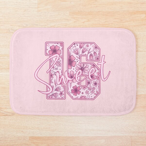 Item preview, Sweet 16 Pink Floral Birthday Gift for Girls | Elegant Hand-Drawn Flowers designed and sold by PryntedLabs.