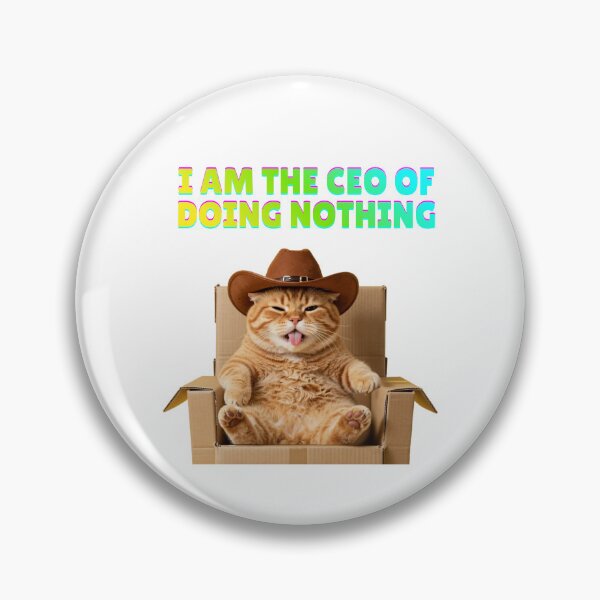 Item preview, CEO of Doing Nothing Funny Cowboy Cat Meme designed and sold by ANoelleART.