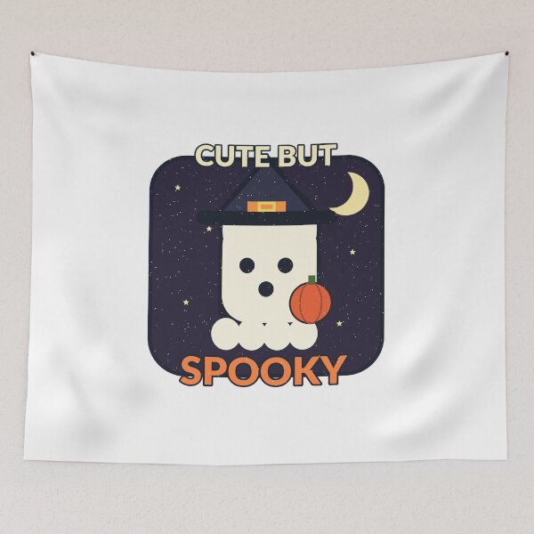 Aperçu de l'œuvre Cute But Spooky Design Fantôme Mignon Halloween créée et vendue par Cozy Oddities Studio.