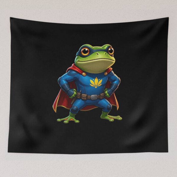 Item preview, Super Hero Frog designed and sold by TheEndDesign.