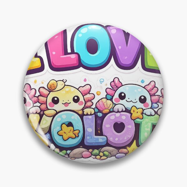 Item preview, I Love Axolotls Kawaii Design designed and sold by redsharkuk.