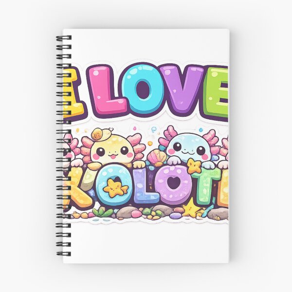 Item preview, I Love Axolotls Kawaii Design designed and sold by redsharkuk.