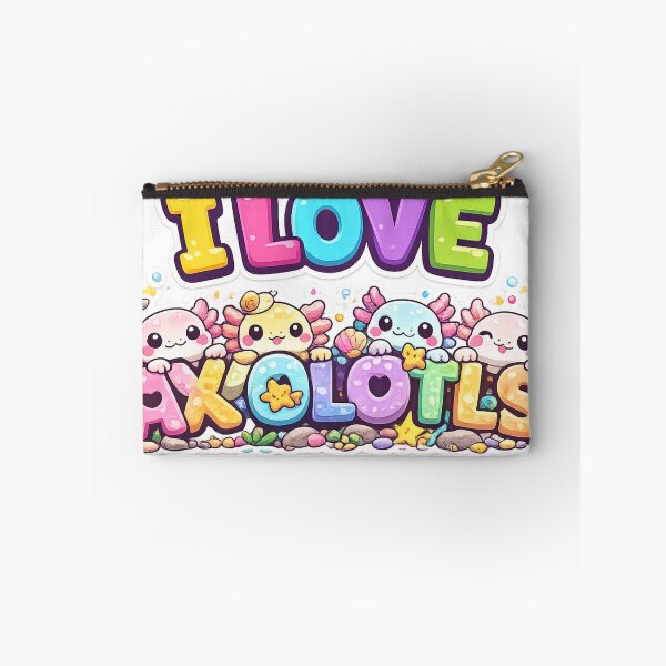 Item preview, I Love Axolotls Kawaii Design designed and sold by redsharkuk.
