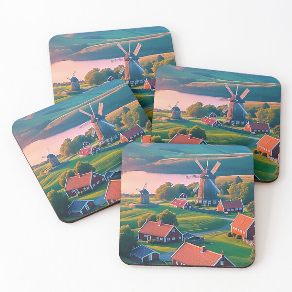 Item preview, Village of the Golden Mills designed and sold by LofiHorizon.