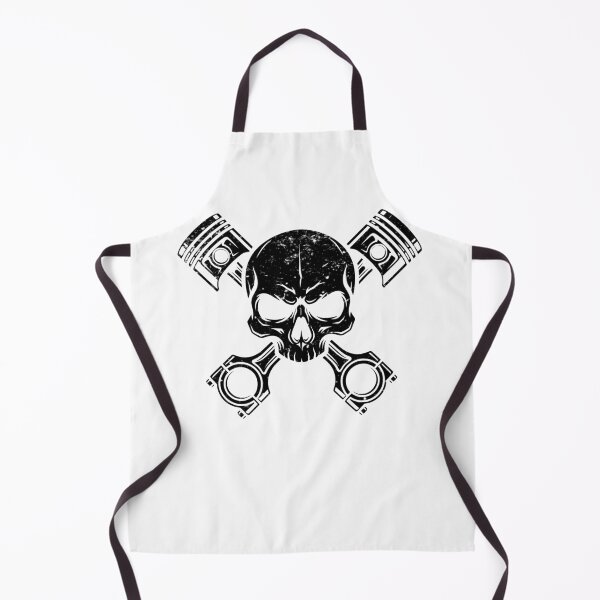 Item preview, Hardcore Mechanic Piston Skull Engine Graphic - Black designed and sold by Skulls & Calaveras.