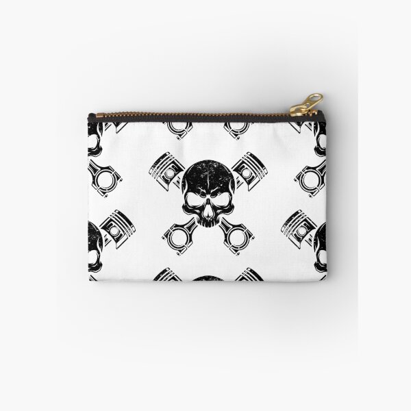 Item preview, Hardcore Mechanic Piston Skull Engine Graphic - Black designed and sold by Skulls & Calaveras.