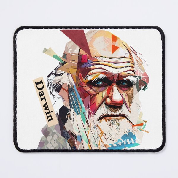 Item preview, Charles Darwin – Evolution Collage Portrait Art Print | Science Natural Selection Biology Poster designed and sold by OzzFrequency.