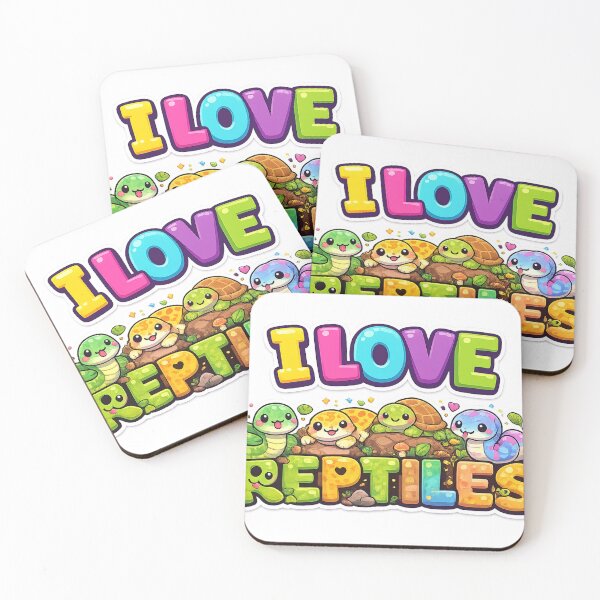 Item preview, I Love Reptiles Kawaii Design designed and sold by redsharkuk.