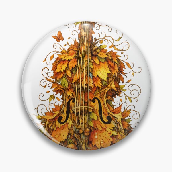 Artikelvorschau, Fantasie-Geige aus fallenden Herbstblättern – Surrealistisches Musikkunst-T-Shirt, inspiriert von der Natur entworfen und verkauft von XxZainStylexX.