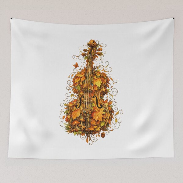 Item preview, Fantasy Violin Made of Falling Autumn Leaves – Nature Inspired Surreal Music Art T-Shirt designed and sold by XxZainStylexX.