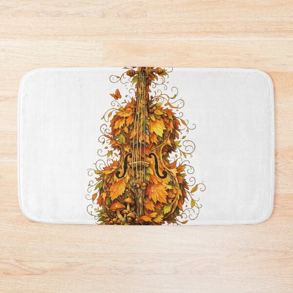 Artikelvorschau, Fantasie-Geige aus fallenden Herbstblättern – Surrealistisches Musikkunst-T-Shirt, inspiriert von der Natur entworfen und verkauft von XxZainStylexX.