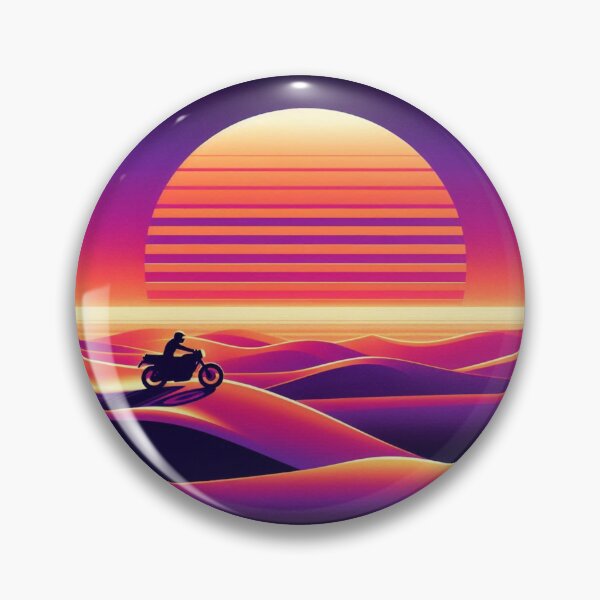 Item preview, Neon Desert Rider – Retro Synthwave Sunset Art designed and sold by Dogandesighn.