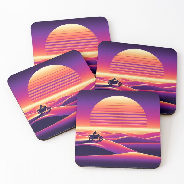 Item preview, Neon Desert Rider – Retro Synthwave Sunset Art designed and sold by Dogandesighn.
