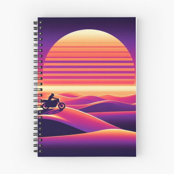 Item preview, Neon Desert Rider – Retro Synthwave Sunset Art designed and sold by Dogandesighn.
