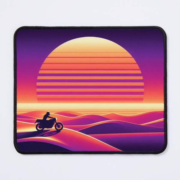 Item preview, Neon Desert Rider – Retro Synthwave Sunset Art designed and sold by Dogandesighn.
