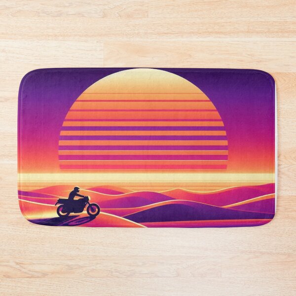 Item preview, Neon Desert Rider – Retro Synthwave Sunset Art designed and sold by Dogandesighn.