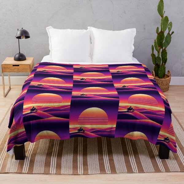 Item preview, Neon Desert Rider – Retro Synthwave Sunset Art designed and sold by Dogandesighn.