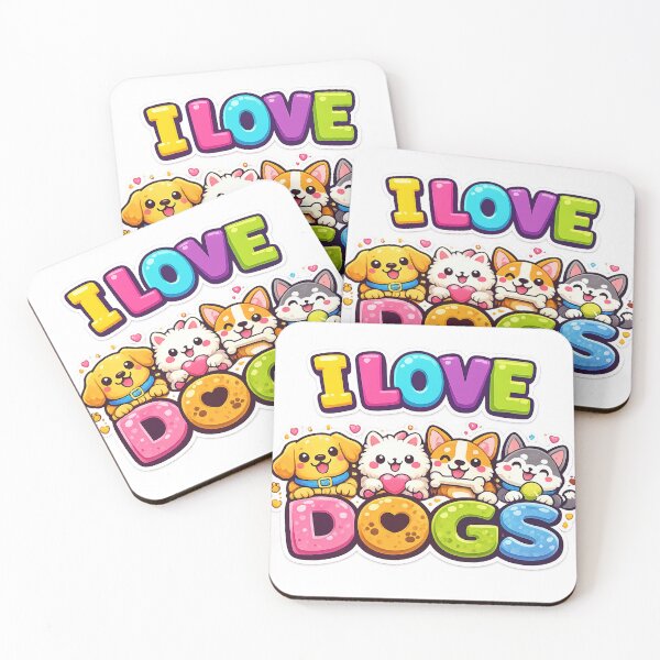 Item preview, I Love Dogs Kawaii Design designed and sold by redsharkuk.