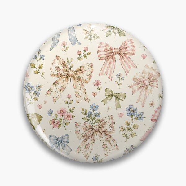 Artikelvorschau, Kokettes Schleifenmuster mit Blumenmotiv – Nahtloses Design mit Pastellbändern entworfen und verkauft von Creativeeworld777.