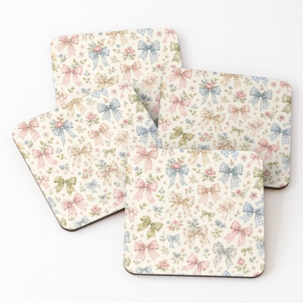 Item preview, Coquette Bow Floral Pattern – Pastel Ribbon Seamless Design designed and sold by Creativeeworld777.