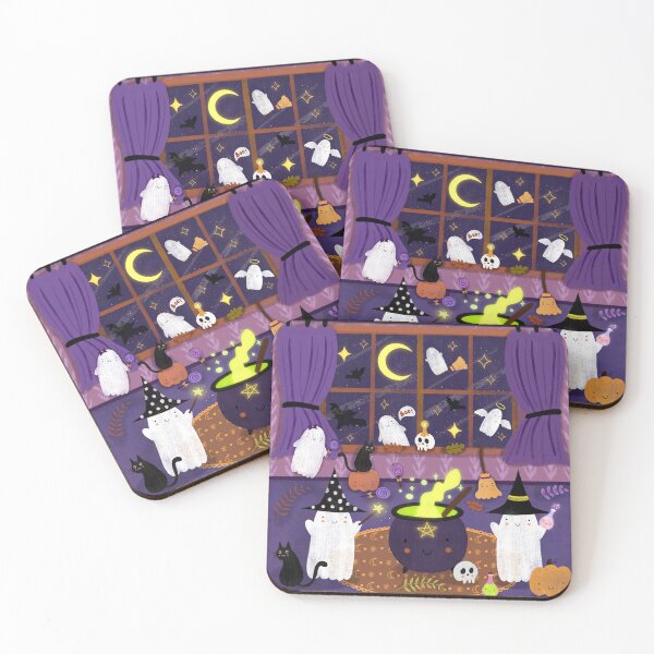 Item preview, Cute Ghosts Halloween Illustration designed and sold by SpookyVenus.