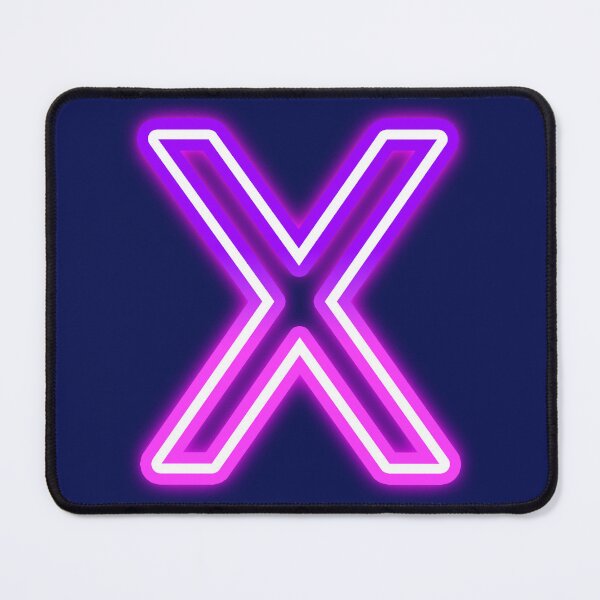 Item preview, Letter X Neon Pink Purple Glow - Retro Futuristic Monogram Initial designed and sold by SolutionsArt.