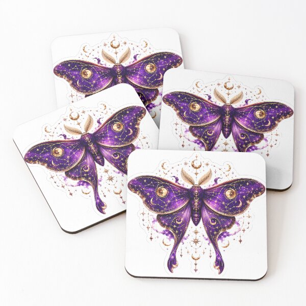 Item preview, Purple Celestial Moth Sticker designed and sold by BullesDePixels.