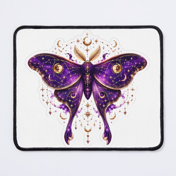 Item preview, Purple Celestial Moth Sticker designed and sold by BullesDePixels.