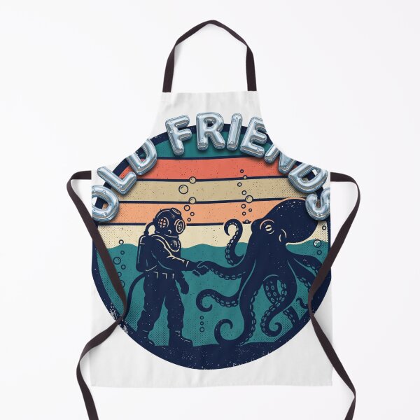 Item preview, Old Friends Vintage Diver Octopus Retro Ocean Sunset Nautical designed and sold by afarkar.