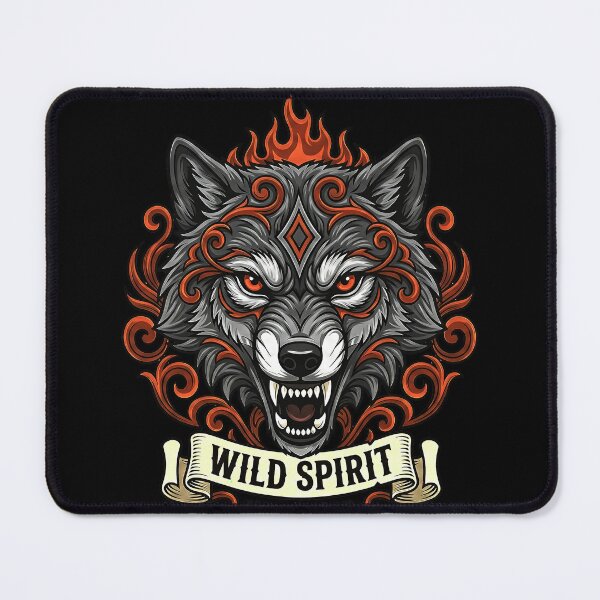 Item preview, Wild Spirit Untamed - Majestic Tribal Wolf Illustration designed and sold by Z3al-Store.